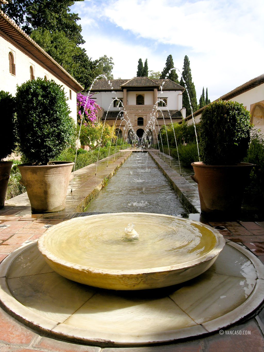 Gardens at the Alhambra in Granada Spain, photo by Vange